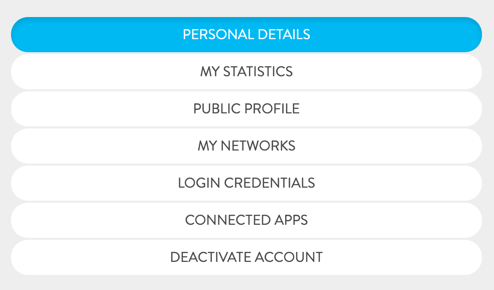 Profile Navigation Menu